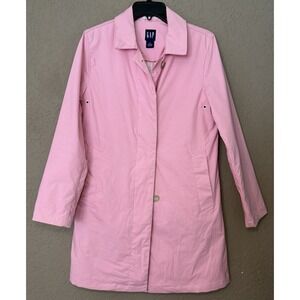 GAP -‎ CALLING ELLE WOODS - Women's Pink Trench Coat Size Small Y2K 2003 Vintage